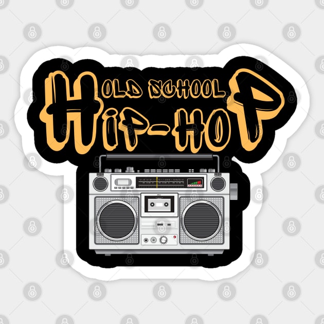 Hip hop old school Hip Hop Sticker TeePublic